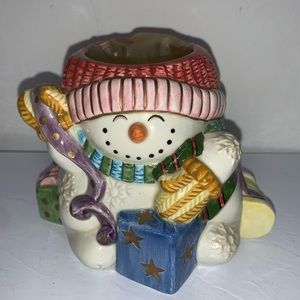 Vintage 4" Fitz & Floyd Snowman Candle